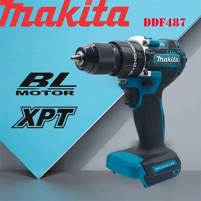 Brushless Cordless Electric Drill 18V - Makita Battery 18v Makita DDF487 Cordless