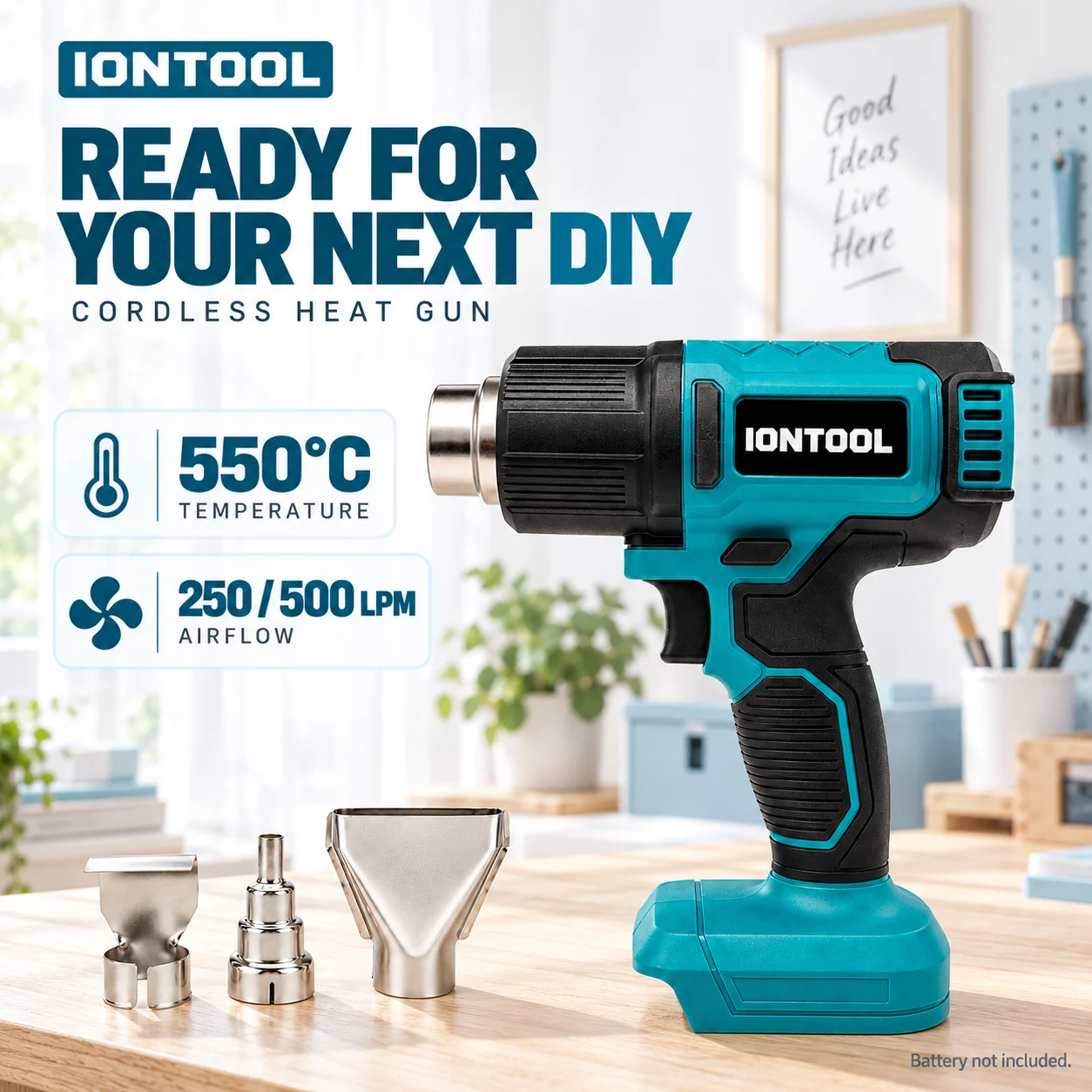 IONTOOL Durable Cordless Heat  - огляд і ціна Cordless Heat Gun For Shrink Tubing