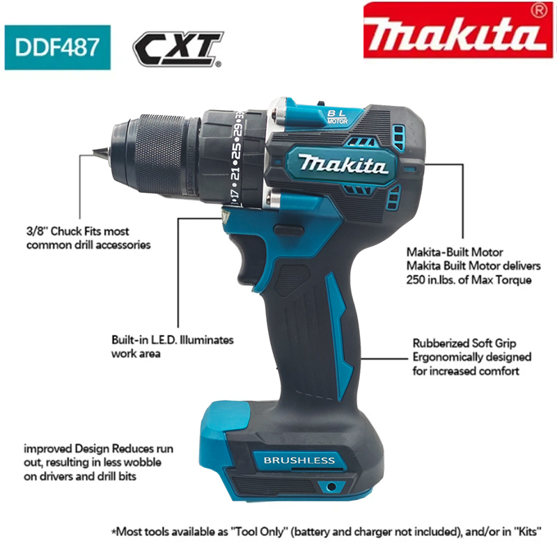 Makita Battery 18v  Makita DDF - огляд і ціна Brushless Cordless Electric Drill 18V