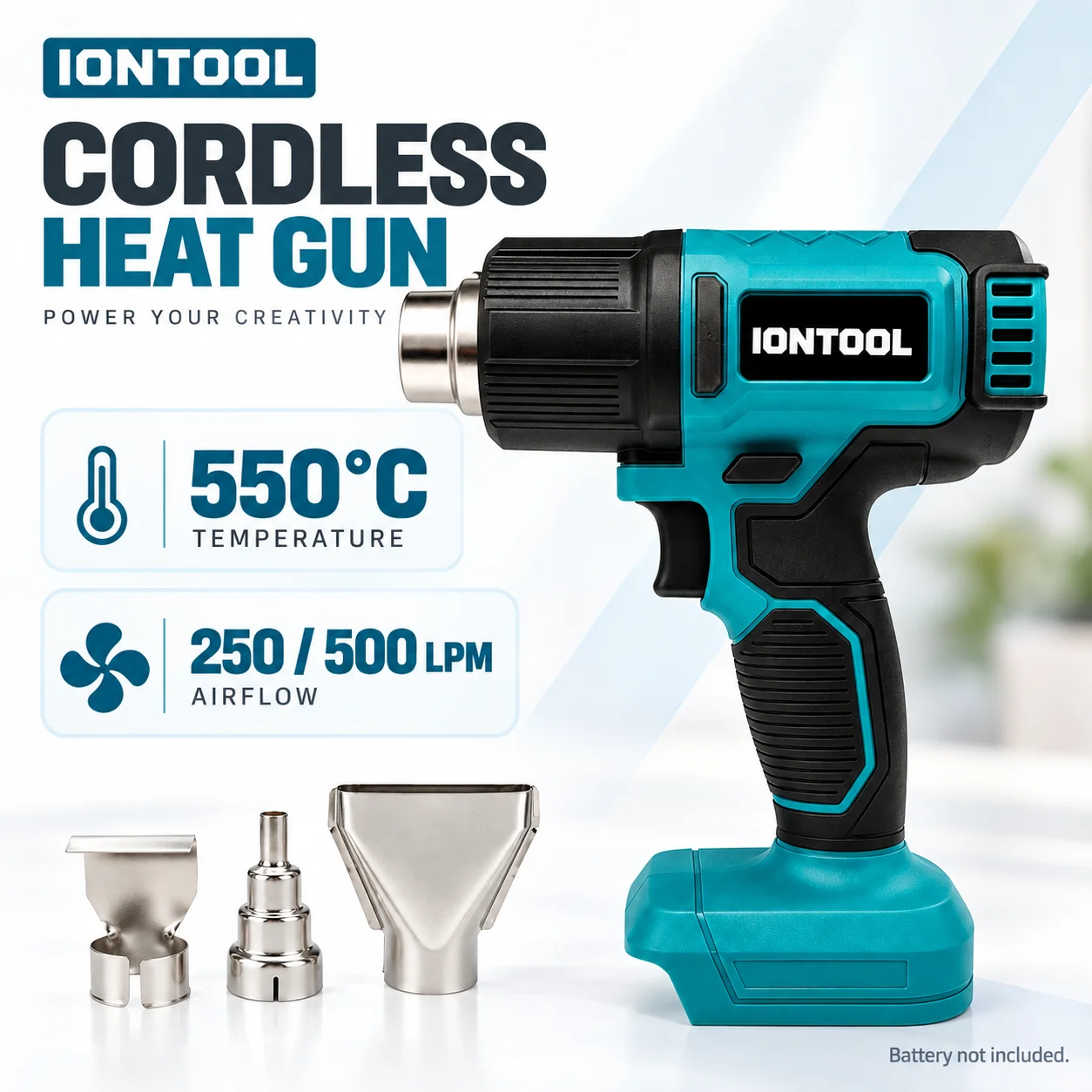 IONTOOL Cordless Heat Gun 550C - огляд і ціна Cordless Heat Gun For Shrink Tubing