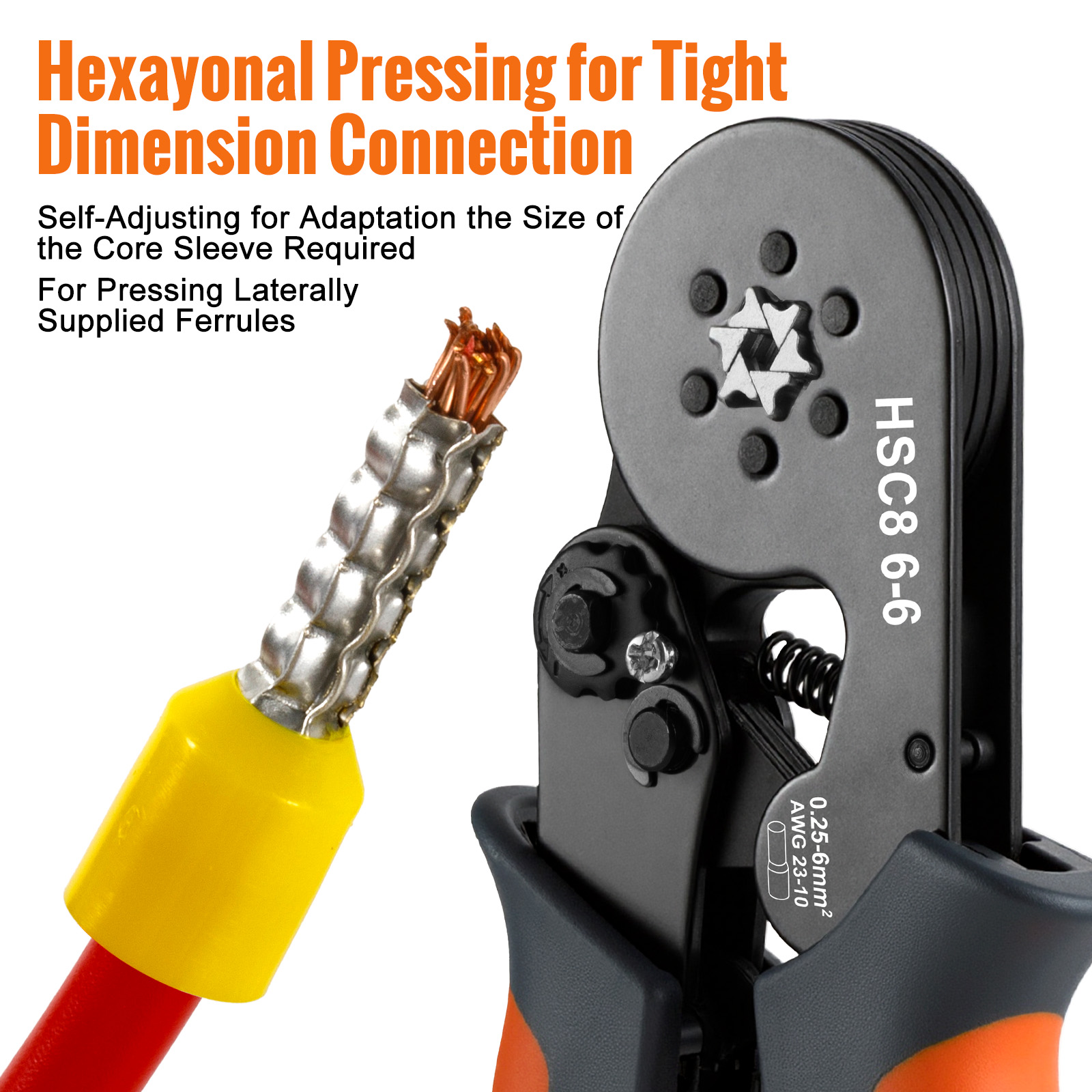 Ferrule Crimping Tool HSC8 6-4 - огляд і ціна Automatic Wire Stripper Cutter