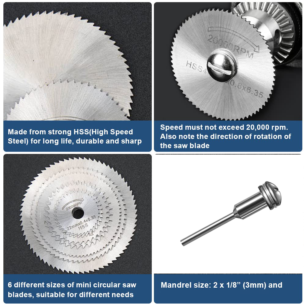 7Pcs/Set HSS Circular Saw Blad - огляд і ціна Cordless Rotary Tool Kit Accessories